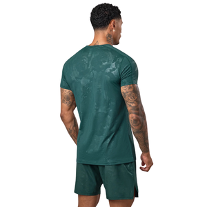 <b>Mens</b> Summer Sports Sets <b>Short</b> Sleeve Crew Neck T-Shirt <b>Shorts</b> Textured <b>Camo</b> Pattern Quick Dry Gym Training Running Fitness - Product Image 2