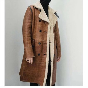 New Real Fur 2026 Style <b>Shearling</b> Leather Coats <b>Men</b> Winter Solid Color Breathable Casual Cheap Price <b>Men</b> <b>Shearling</b> Leather Coats - Product Image 5