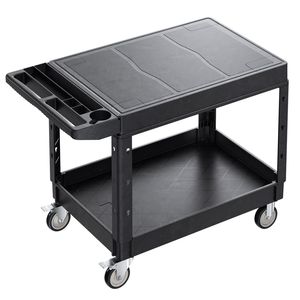 Carrello Multiuso Resistente con Capacità di Carico di 250 Kg, 94 x 64,5 cm, con Due Ripiani e Rotazione a 360 Gradi - Product Image 1