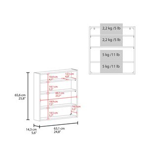 Susitna 2 porte 4 mensola armadietto dei medicinali mensole bagno - Product Image 3