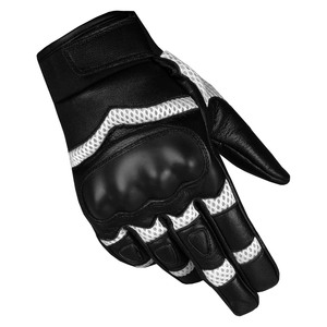 Protège-poignets de moto en cuir véritable, écologiques, respirants, compatibles écran tactile, antidérapants, pour hommes et femmes, style cruiser et street biker - Product Image 4