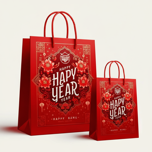 ถุงกระดาษอาร์ตสีขาวพร้อมหูหิ้ว บรรจุภัณฑ์หรูหราเป็นมิตรกับสิ่งแวดล้อมสำหรับร้านเสื้อผ้าและบูติก (มีตัวเลือกเป็นของขวัญ) - Product Image 3