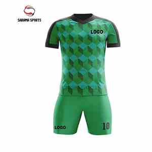 Camiseta de Entrenamiento de Fútbol de Manga Corta de Poliéster Ecológico OEM, Corte Automatizado para Uniforme de Fútbol, 100% Poliéster - Product Image 2