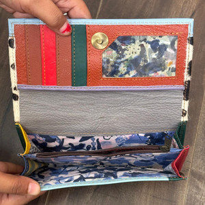 2025 OEM nouveau haute qualité femmes Long portefeuille imprimé Animal Multi recycler cuir porte-carte pochette sac à main multi-usage pour dames - Product Image 6