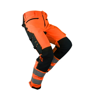 Pantalon de travail haute visibilité RICSA INTERNATIONAL pour homme, orange, certifié CE, bandes réfléchissantes, polyester, détection des aiguilles - Product Image 1