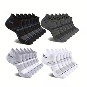 <b>Men's</b> <b>Black</b> Knee Running <b>Socks</b> Breathable Knitted Arch Support Cushion Solid Polyester/Cotton Anti-Bacterial Daily Life - Product Image 2