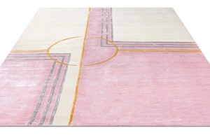 Tapis persan de luxe à poils moyens, fait main en laine et soie, pour salon, chambre et hôtel - Product Image 2