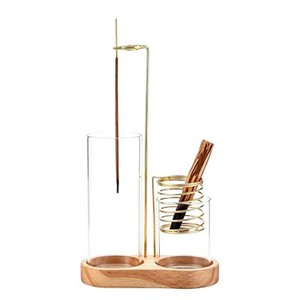 ที่วางธูปไม้วอลนัทสีดำ - งานแฮนด์เมดสองชั้น ขายส่ง - Product Image 3