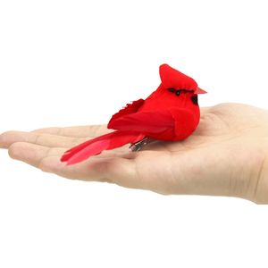 Set di 12 Mini Uccelli Cardinali Artificiali Rossi per Decorazioni Natalizie, Ghirlande e Ornamenti per Albero di Natale - Product Image 3