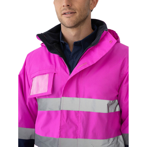 เสื้อแจ็คเก็ตฮู้ดดี้นิรภัยสำหรับงานอุตสาหกรรม พิมพ์ลายด้วยเทคนิค Dye Sublimation สำหรับชุดทำงานมืออาชีพ โรงงานรับผลิตแบบ OEM ODM ส่งออก - Product Image 5