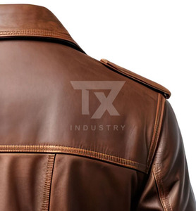 Chaqueta Delgada de Lona y Cuero Casual de Invierno para Hombre con Logotipo Frontal, Diseño Transpirable y Resistente al Viento, Prenda de Moda para Exteriores de Alta Calidad - Product Image 4