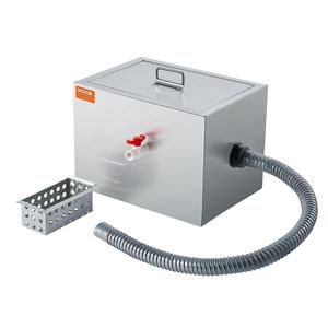 Trappola per Grasso in Acciaio Inox per Cucine Commerciali, 8 LBS, con Ingresso Laterale, 2.8 GPM, per Rifiuti Alimentari - Product Image 1