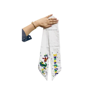 Couronnes et écharpes décoratives en coton perlé faites à la main, inspirées du Mardi Gras, pour la décoration intérieure, festives, de carnaval, scintillantes - Product Image 6