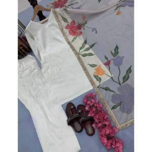 Conjunto de ropa de fiesta de mujer de diseñador con top y traje elegante de Plazzo - Product Image 3