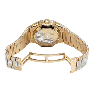 Reloj Clásico con Movimiento de Cuarzo, Esfera con Diamantes Cultivados en Laboratorio, Estilo Hip Hop - Product Image 5