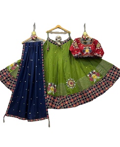 Dernier Designer Pur Coton Soie Patola Imprimé Travail Lehenga Choli Par Fab Zone - Product Image 1
