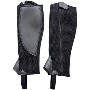 Nouvelles jambières d'équitation respirantes en cuir et maille pour enfants et adultes - Product Image 1