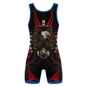 Trajes de Lucha Libre para Hombre, Ropa Deportiva, Uniforme de Lucha Libre Personalizado, Ropa Deportiva de Marca Personalizada, 100% Poliéster, Impresión Personalizada - Product Image 5