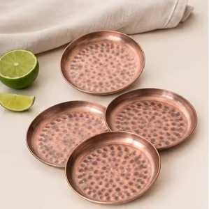 Decorative <b>Table</b> Copper Coaster Set Stylish Beverage <b>Protector</b> for Wedding Party Restaurant Hotel Bar Coffee <b>Table</b> - Product Image 6