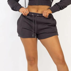 Conjunto de Shorts Deportivos para Mujer con Logotipo Personalizado al por Mayor / Conjunto Informal de Alta Calidad 100% Algodón con Sudadera Corta a Juego - Product Image 2