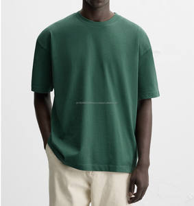 T-shirts personnalisés en gros pour hommes, unis, brodés, sérigraphiés, vierges, coupe oversize, grammage lourd - Product Image 4