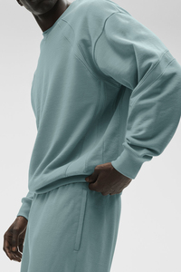 Sweat-shirt à col rond uni pour homme, logo personnalisé, sweat-shirt décontracté à la mode sans capuche - Product Image 4