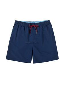 กางเกงว่ายน้ำเอวกลางเอวแบบลำลองของผู้ชายกางเกงชายหาดสีทึบแห้งเร็วซับในสไตล์ปีกระบายอากาศมีบริการ OEM - Product Image 6