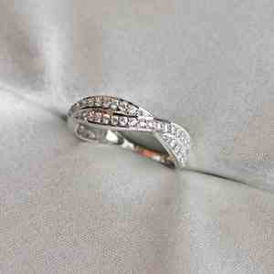 Anillo de Plata de Ley 925 con Incrustaciones de Moissanita en Forma de Ola, Joyería Fina de Lujo para Mujer, Aniversario, Boda - Product Image 4