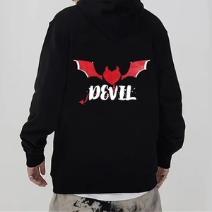 Sudaderas con Capucha de Ángel y Demonio, Conjunto de Sudaderas a Juego para Parejas, Sudaderas Negras para Novios, Sudaderas a Juego para Parejas - Product Image 3