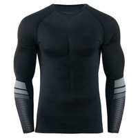 Vente en gros de rashguard MMA BJJ à manches longues, respirant, à séchage rapide, écologique, avec logo personnalisé imprimé numériquement (polyester/nylon) FOX