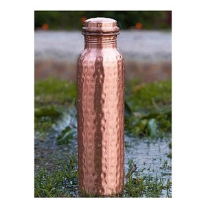 Curved Copper Water <b>Bottle</b> Ergonomic Shape Drinking <b>Bottle</b> for Daily Hydration Yoga Travel and Gifting Use - Product Image 1