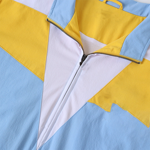 Veste coupe-vent à fermeture éclair intégrale Southern University, coloris bleu et or personnalisé, style sororité et fraternité, vente en gros - Product Image 4