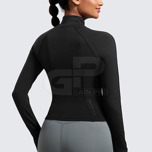 Chaqueta de Yoga con Cierre para Mujer, Elegante, Ajustada, Transpirable, para Entrenamiento, Gimnasio, Fitness, Yoga, Ropa Deportiva, Venta al Por Mayor - Product Image 2