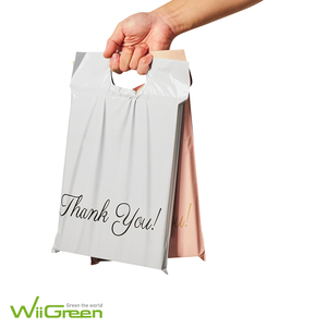 Bolsas de correo de material polivinílico impermeables duraderas con asa para embalaje promocional de supermercado y servicios de mensajería de comestibles - Product Image 2