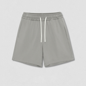 Pantalones Cortos Casuales para Hombre, Color Gris Claro Sólido, con Cordón, de Secado Rápido, Tejido de Poliéster, Cintura Media - Product Image 4