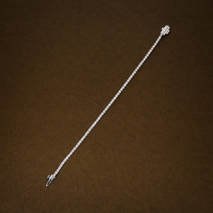 Bracelet tennis en diamants de laboratoire, taille brillant rond, 2,96 carats au total, couleur E-F, pureté VVS2, bijoux fins - Product Image 2