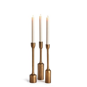 Set of 2 Candle Stand Metal Aluminum <b>Gold</b> Color Candle <b>Holders</b> <b>Candlestick</b> for Wedding Decoration Bar Party Living Room Decor - Product Image 5