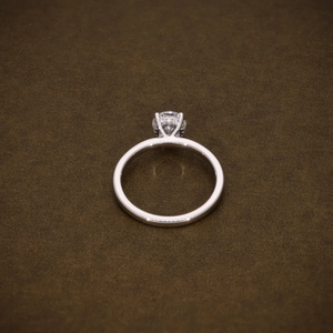 Anillo de Compromiso con Diamante Cultivado en Laboratorio, Corte Brillante Redondo, VVS2, Certificado IGI, Anillo Solitario con Oro de 18K o Platino, Anillo de Novia - Product Image 5