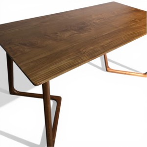 Scandinavian Solid Teak Wood Dining <b>Table</b> with Triangle <b>Legs</b> Modern Rectangular Natural Finish Wood Kitchen <b>Table</b> for Restaurant - Product Image 4