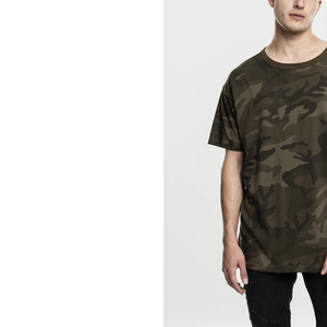 Camiseta de Hombre con Estampado de Camuflaje, Estilo Urbano, Oversize, de Algodón, Manga Corta, Cuello Redondo, Corte Holgado Informal, para Verano - Product Image 2