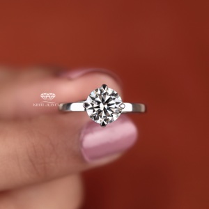 Anillo de Diamante Cultivado en Laboratorio, Redondo, Oro 14K, Clásico, Solitario, para Compromiso, Boda, Aniversario, Fabricante y Proveedor - Product Image 5