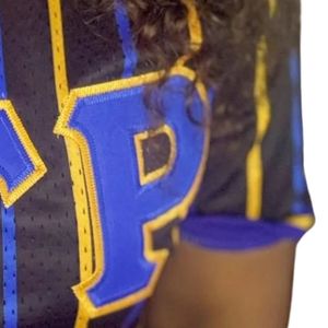 เสื้อเชิ้ต Sigma Gamma Rho ลายเส้นสีดำ SGRho สีน้ำเงินทอง เสื้อผ้ากรีกพรีเมียมสำหรับผู้หญิง เสื้อเชิ้ตมีสไตล์ - Product Image 5