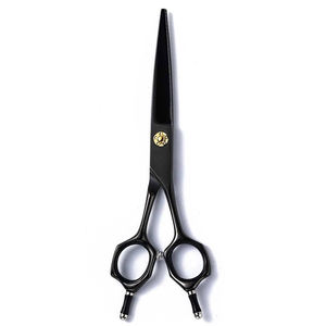 Ciseaux de barbier professionnels noirs avec revêtement en papier, 5,5 pouces, ciseaux de salon de beauté avec double repose-doigts - Product Image 4