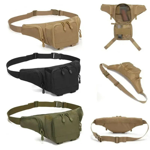 Unisex Custom Unique Style Vintage Leather Waist Bags Nylon Zipper Closure Adjustable Straps Fanny Packs - Product Image 6