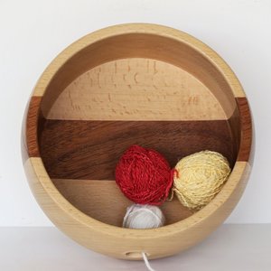 Eco-Friendly Handcrafted Wooden Yarn <b>Bowl</b>: Wood <b>Knitting</b> Organizer from HWC - Product Image 5