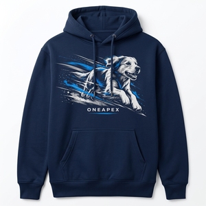 Custom Navy Blue <b>Dog</b> Graphic Pullover <b>Hoodie</b> Men's Casual Sportswear Sweatshirt Hooded Top OEM ODM Wholesale Manufacturer - Product Image 4