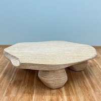 Table basse décorative en béton pour l'extérieur bon marché en gros Emballage de marque privée de meubles en ciment léger disponible