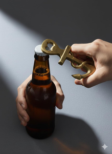 Abridor de Botellas de Latón con Diseño de Ancla, Abridor de Botellas de Cerveza Náutico, Herramienta de Bar de Latón, Abridor en Forma de Ancla, Artículos Decorativos Vintage para Bar - Product Image 4