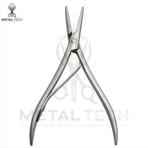7 Inch Flat Teeth Silver Stainless Steel <b>Clamp</b> Hair Extension Plier with Smooth Grooves Keratin Hair Extensions Tools - Product Image 3