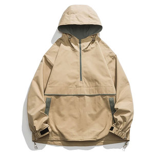 Chaquetas cortavientos impermeables para hombre, repelentes al agua, con cremallera, transpirables y cómodas, en venta. - Product Image 5